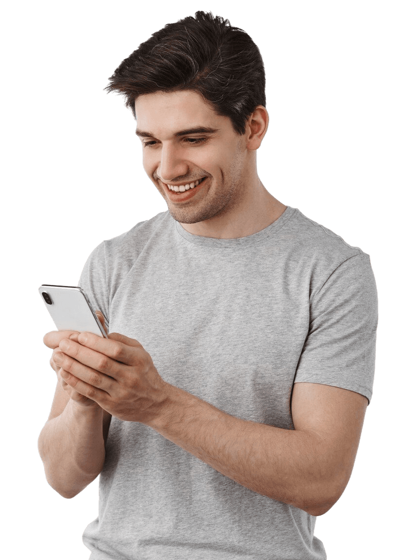 Person using investment app